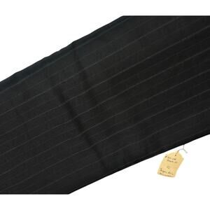 Super 80s Wool Black Gray Pinstripe Suiting Fabric 60” Wide 5.75 Yds